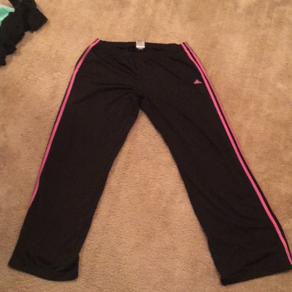 Vintage 90’s Adidas pink black track sport pants